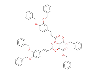 dibenzyl (+)-(2S,3S)-2,3-bis{3-[3,4-bis(benzyloxy)phenyl]prop-2-enoyloxy}-D-tartrate